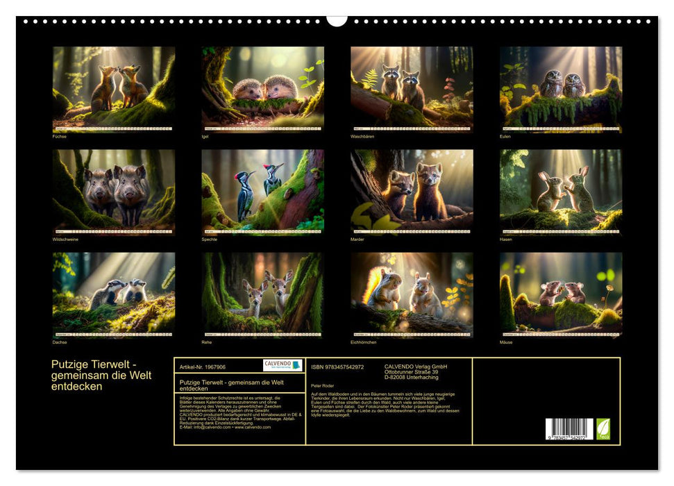 Putzige Tierwelt - gemeinsam die Welt entdecken (CALVENDO Wandkalender 2026)