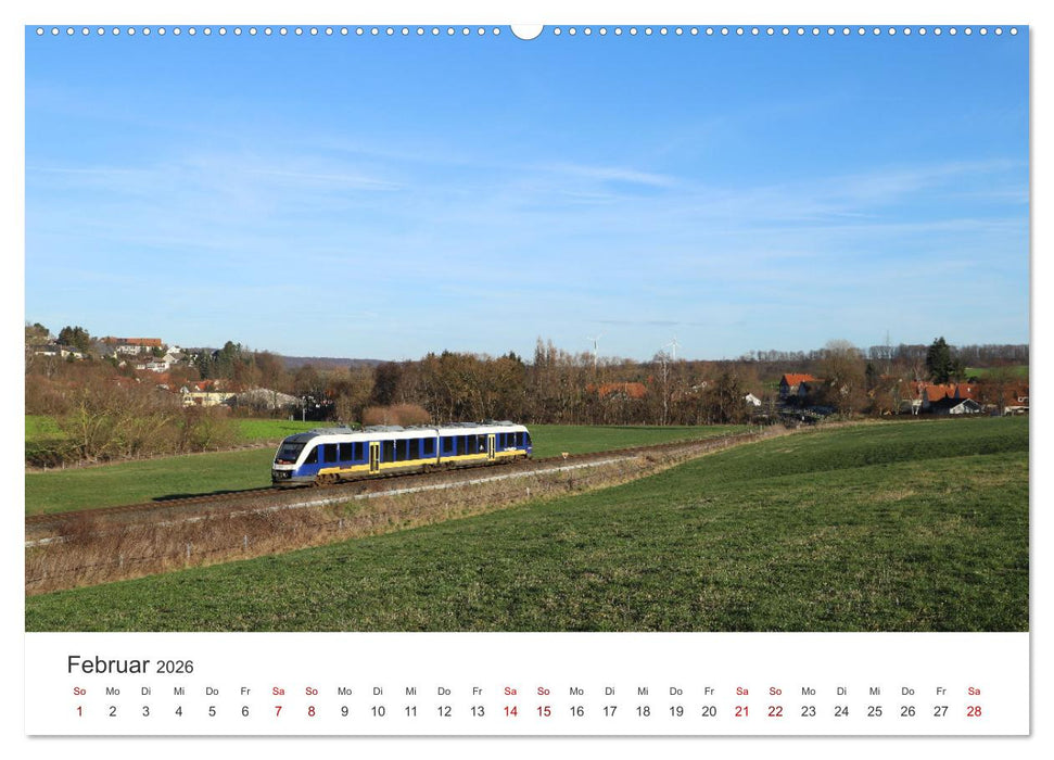 Die bunte Welt der Eisenbahn (CALVENDO Wandkalender 2026)