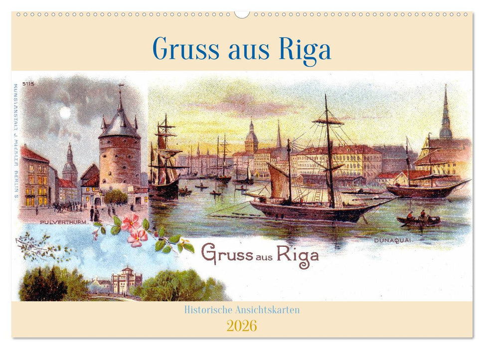 Gruss aus Riga - Historische Ansichtskarten (CALVENDO Wandkalender 2026)