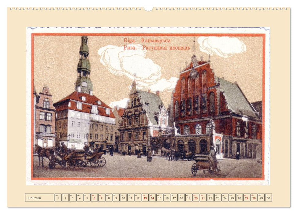 Gruss aus Riga - Historische Ansichtskarten (CALVENDO Wandkalender 2026)