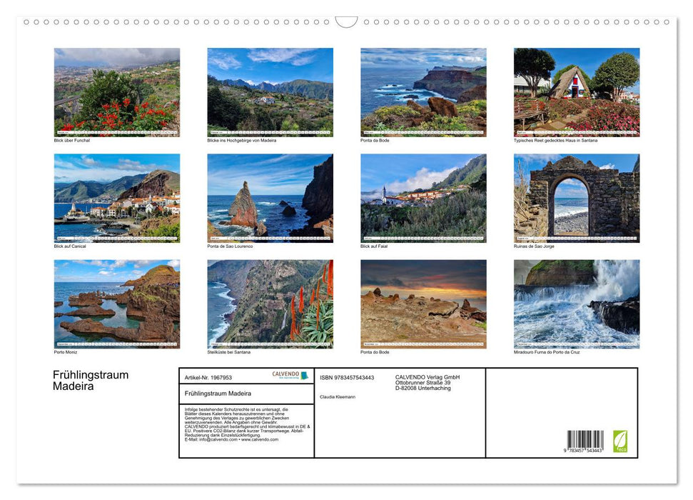 Frühlingstraum Madeira (CALVENDO Wandkalender 2026)