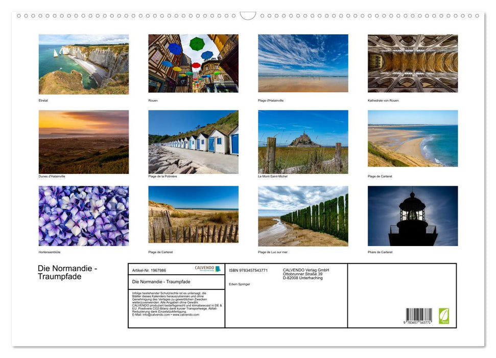 Die Normandie - Traumpfade (CALVENDO Wandkalender 2026)