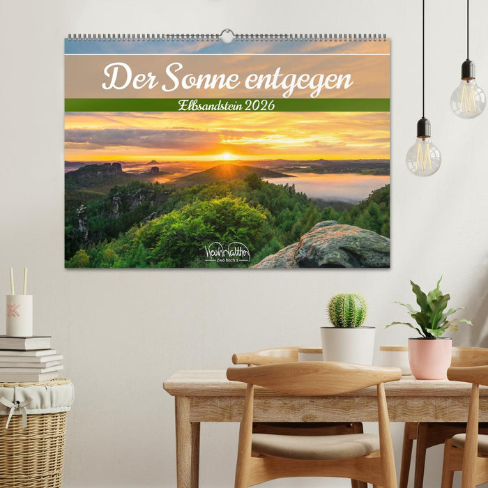 Der Sonne entgegen – Elbsandstein (CALVENDO Wandkalender 2026)