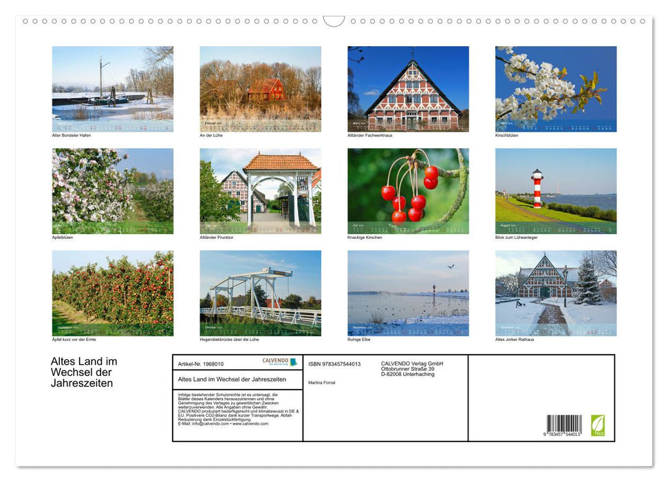 Altes Land im Wechsel der Jahreszeiten (CALVENDO Wandkalender 2026)