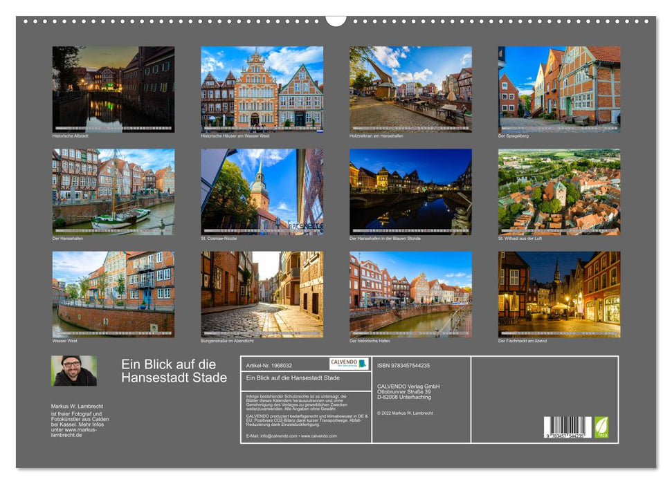Ein Blick auf die Hansestadt Stade (CALVENDO Wandkalender 2026)
