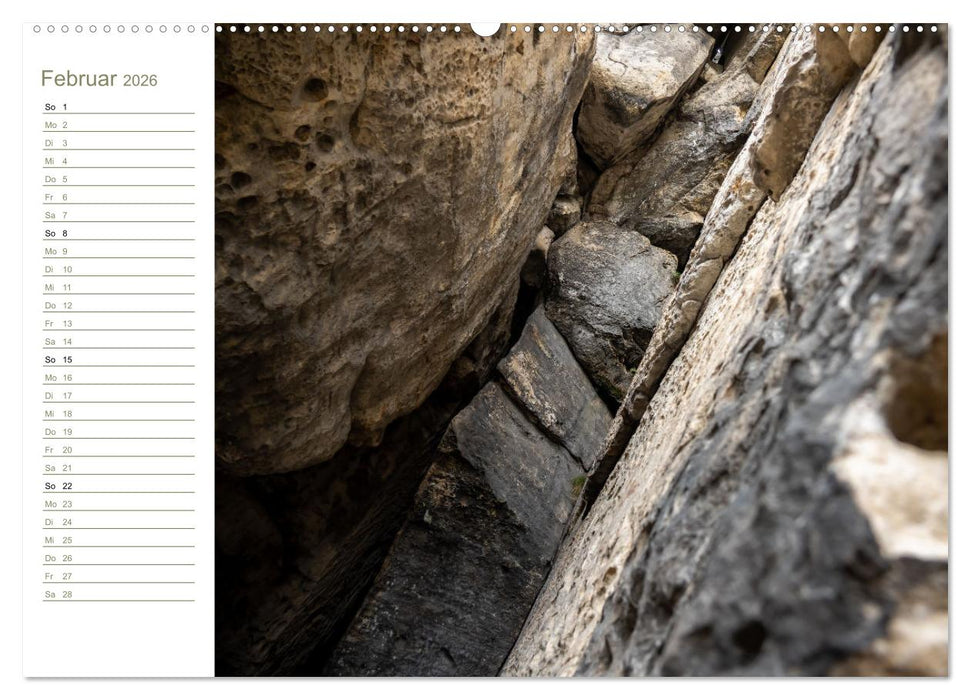 Landschaft Abstrakt - Elbsandstein (CALVENDO Wandkalender 2026)