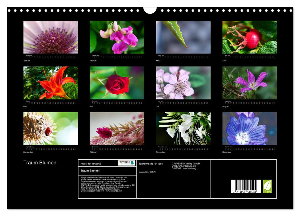 Traum Blumen (CALVENDO Wandkalender 2026)