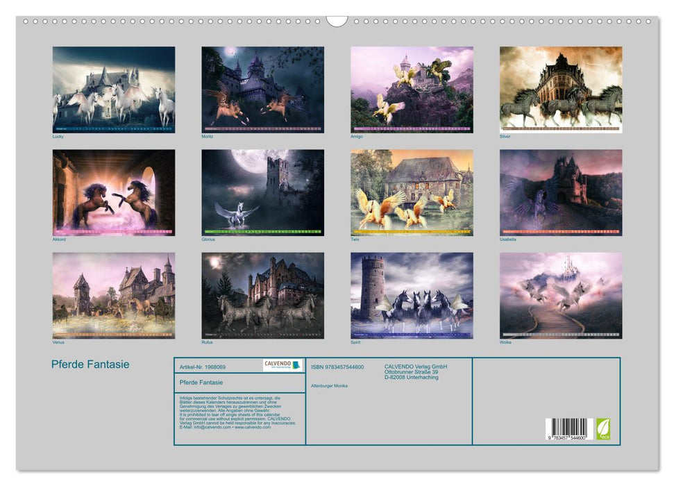 Pferde Fantasie (CALVENDO Wandkalender 2026)