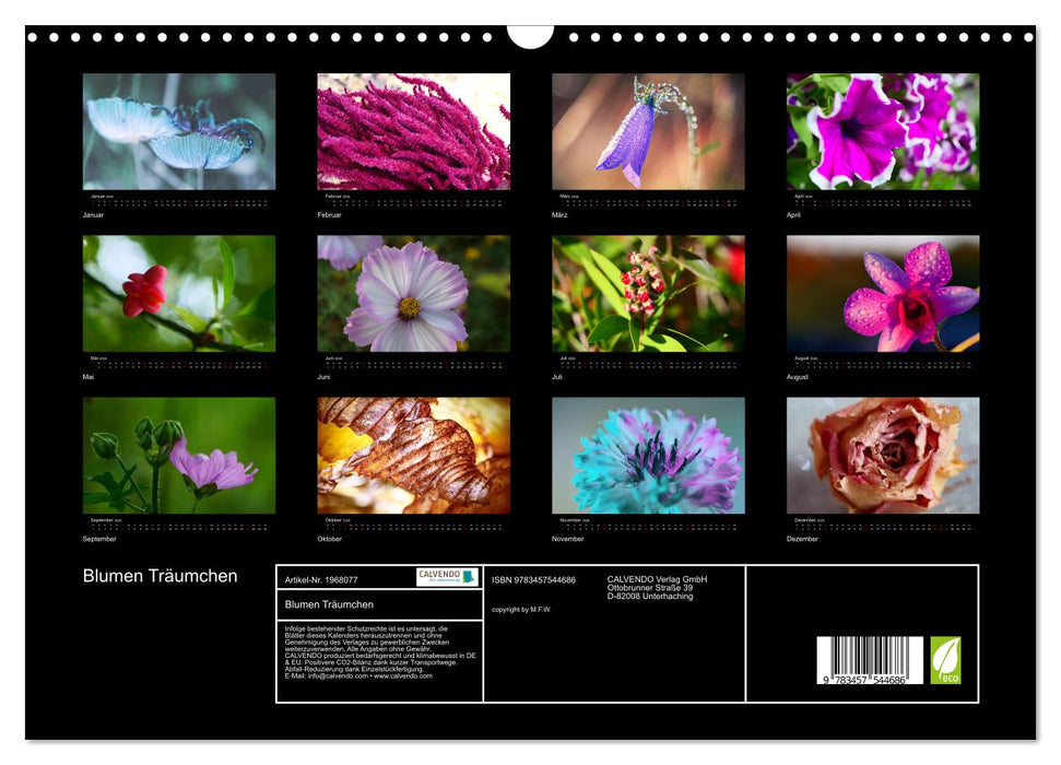 Blumen Träumchen (CALVENDO Wandkalender 2026)