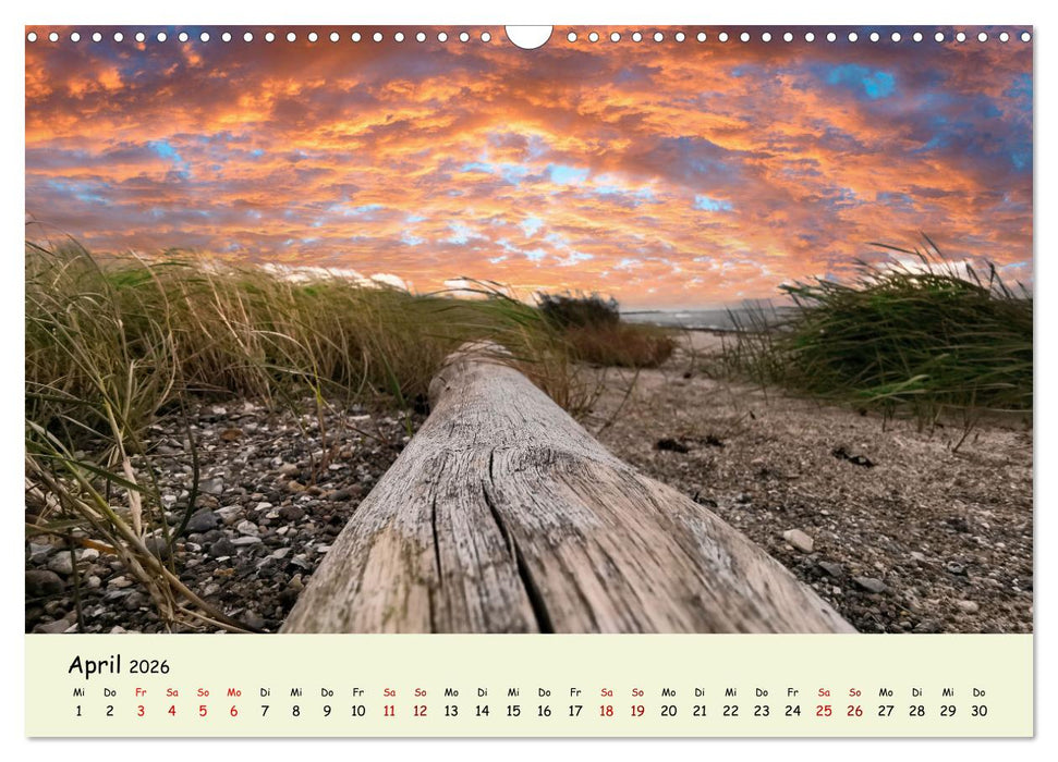 Unterwegs in Dänemark von der Nordsee bis zur Ostsee (CALVENDO Wandkalender 2026)
