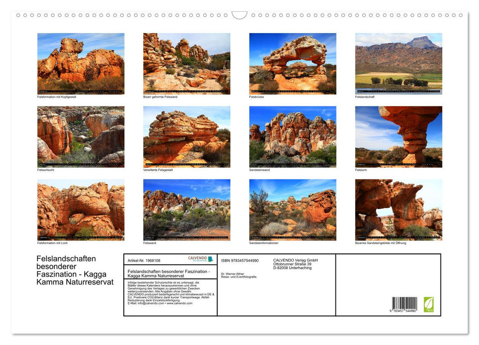 Felslandschaften besonderer Faszination - Kagga Kamma Naturreservat (CALVENDO Wandkalender 2026)
