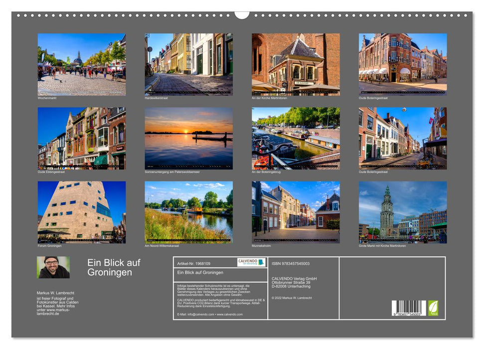 Ein Blick auf Groningen (CALVENDO Wandkalender 2026)