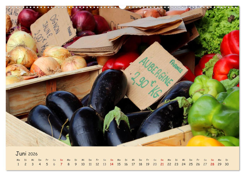 Markttag in Frankreich (CALVENDO Wandkalender 2026)