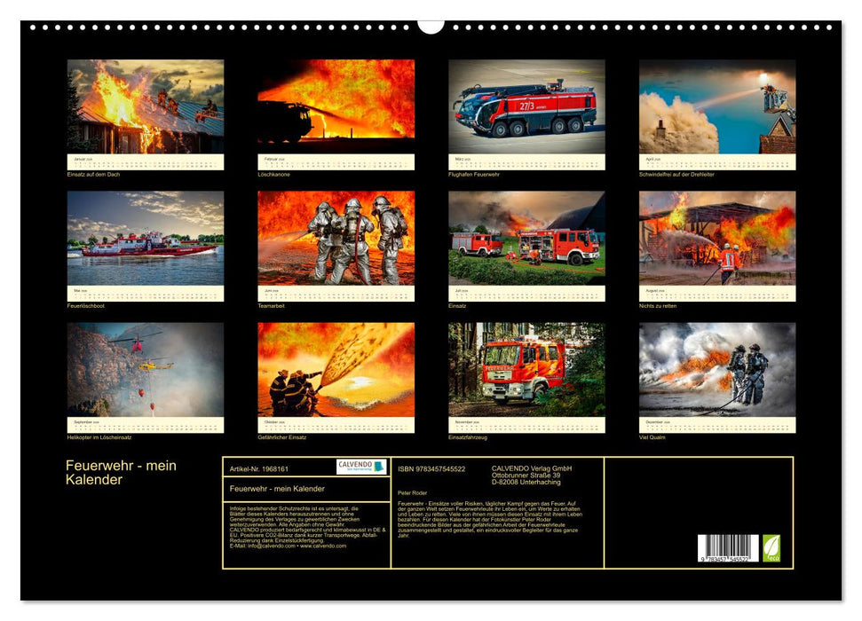 Feuerwehr - mein Kalender (CALVENDO Wandkalender 2026)
