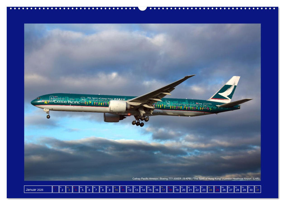 Bunte Airliner (CALVENDO Premium Wandkalender 2026)