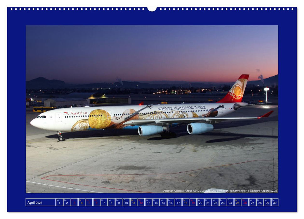 Bunte Airliner (CALVENDO Premium Wandkalender 2026)