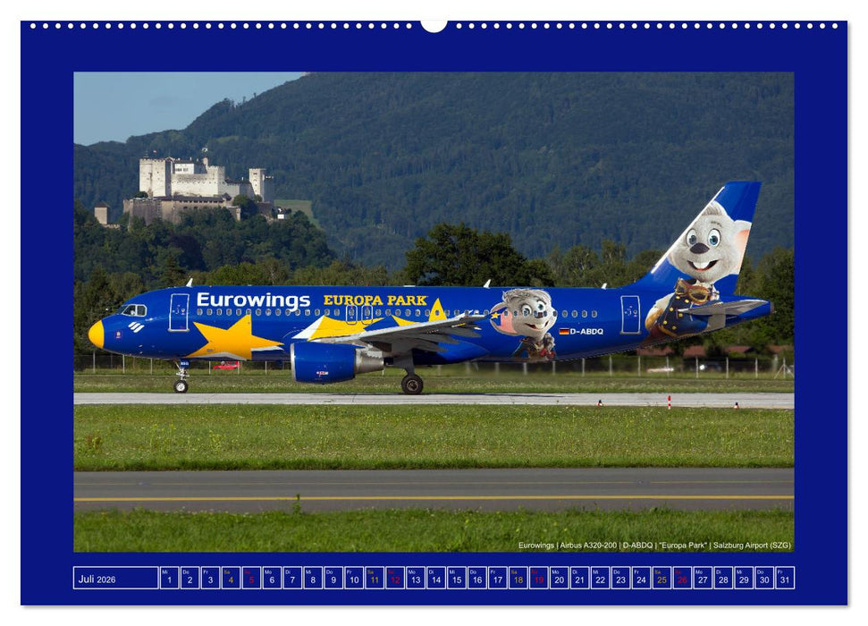 Bunte Airliner (CALVENDO Premium Wandkalender 2026)