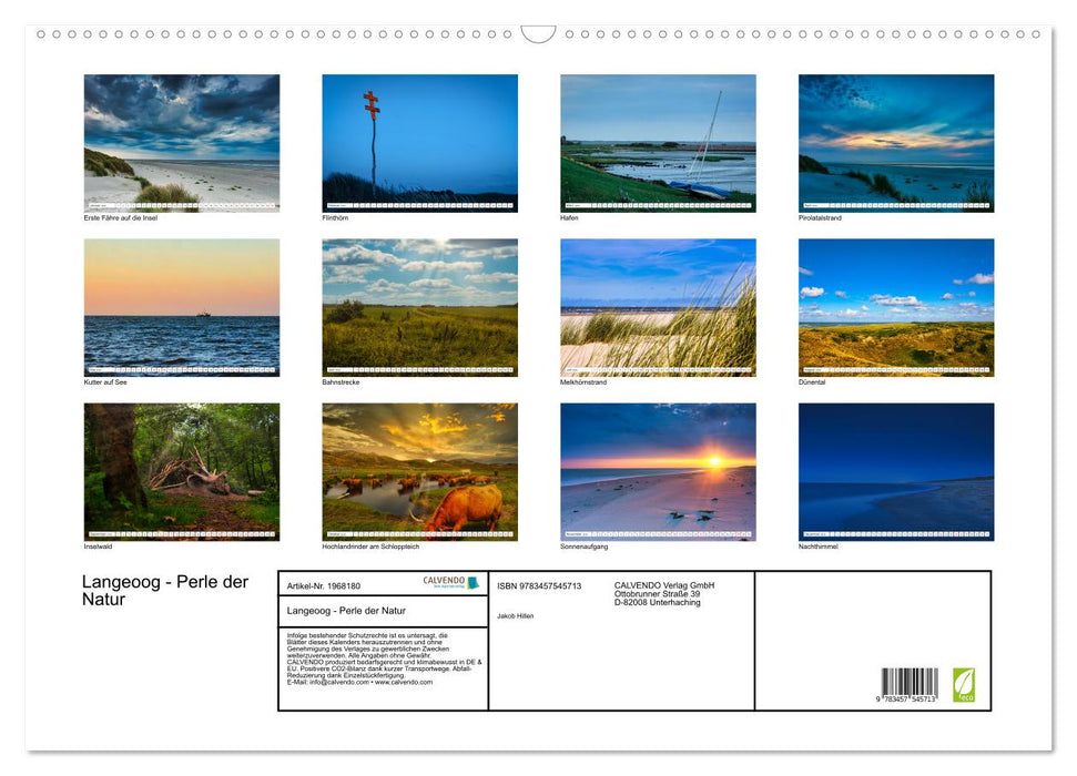 Langeoog - Perle der Natur (CALVENDO Wandkalender 2026)