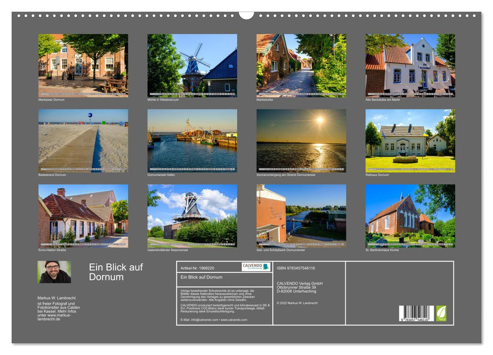 Ein Blick auf Dornum (CALVENDO Wandkalender 2026)