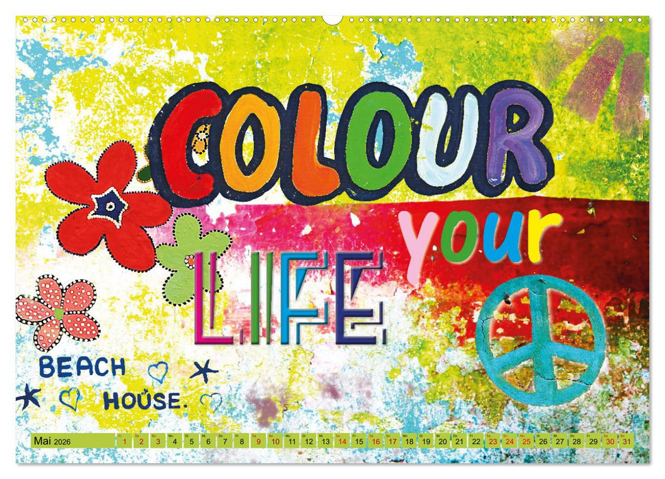 Love and Peace Liebe und Frieden (CALVENDO Premium Wandkalender 2026)