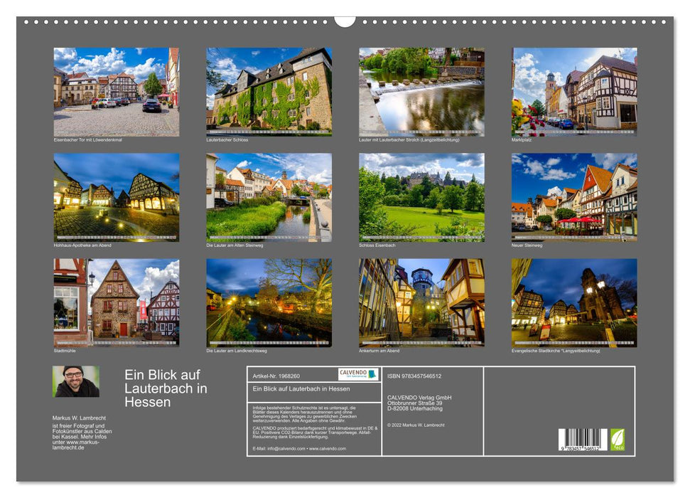 Ein Blick auf Lauterbach in Hessen (CALVENDO Wandkalender 2026)
