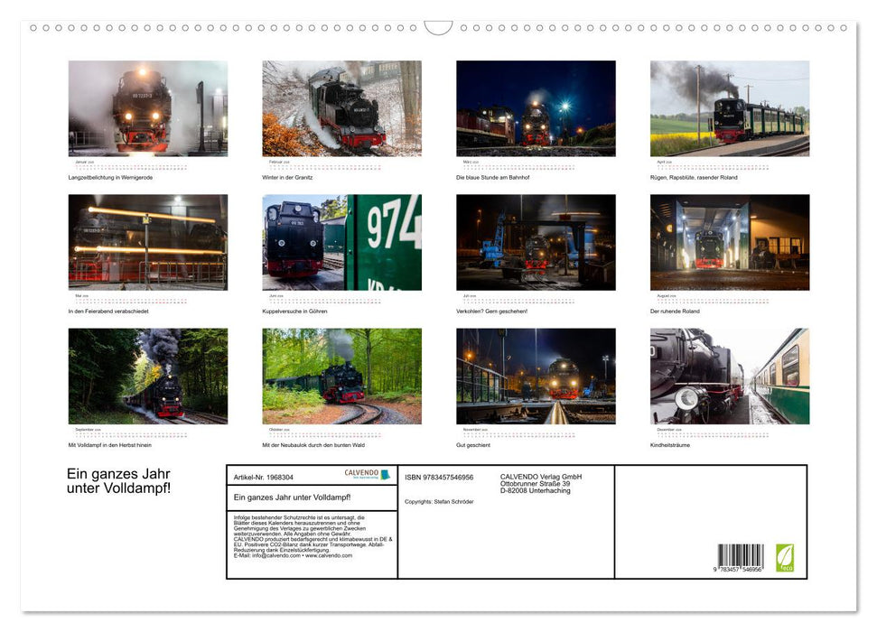 Ein ganzes Jahr unter Volldampf! (CALVENDO Wandkalender 2026)