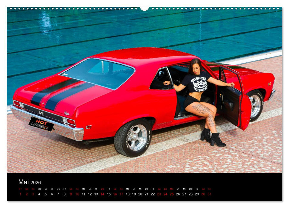 Hot Chrome US Automobile (CALVENDO Wandkalender 2026)
