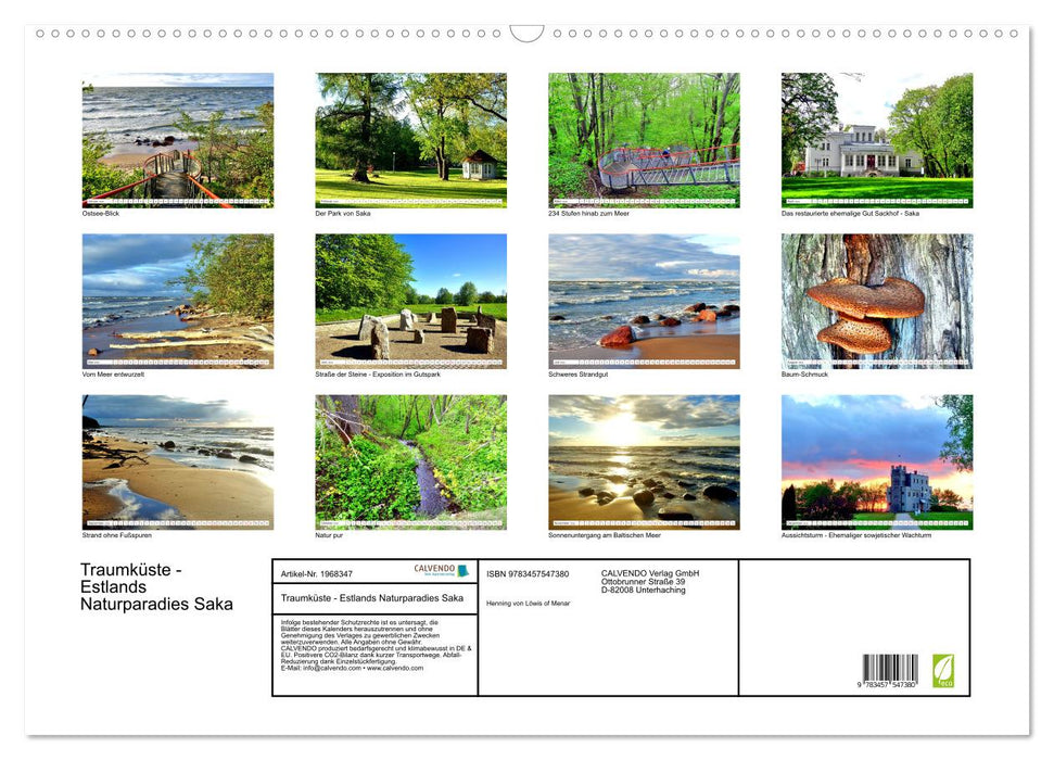Traumküste - Estlands Naturparadies Saka (CALVENDO Wandkalender 2026)