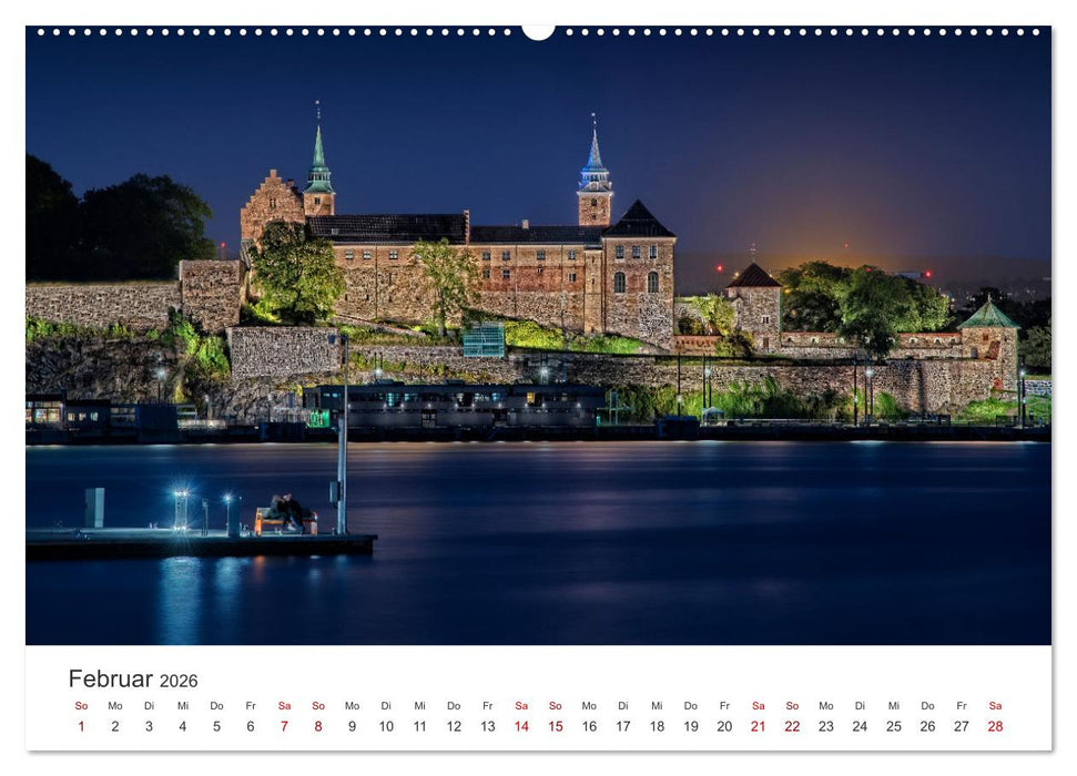 Ein Rundgang in Oslo (CALVENDO Wandkalender 2026)