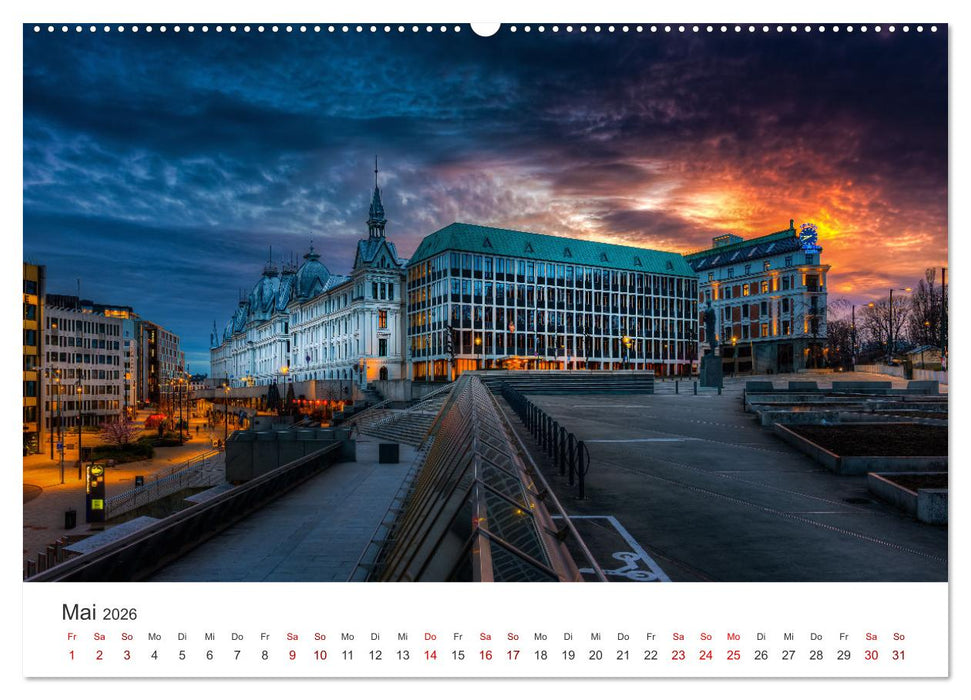 Ein Rundgang in Oslo (CALVENDO Wandkalender 2026)
