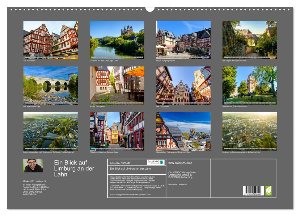 Ein Blick auf Limburg an der Lahn (CALVENDO Wandkalender 2026)