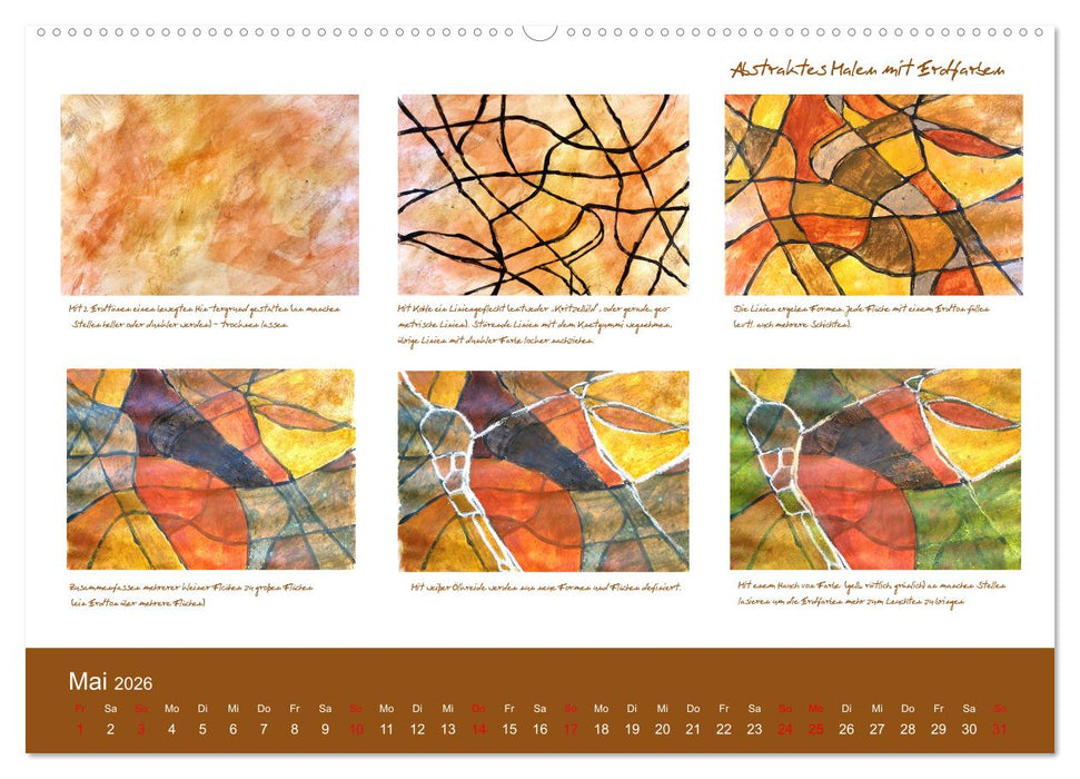 Voller Freude mit Malen durch das Jahr! 12 ausführliche Schritt-für-Schritt-Anleitungen (CALVENDO Wandkalender 2026)
