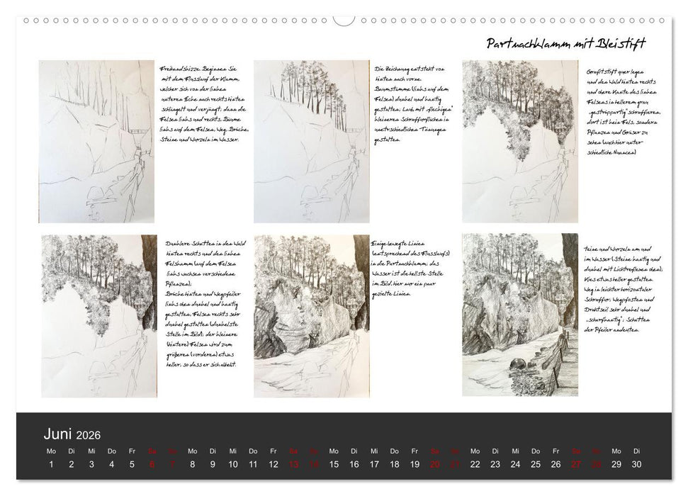 Voller Freude mit Malen durch das Jahr! 12 ausführliche Schritt-für-Schritt-Anleitungen (CALVENDO Wandkalender 2026)