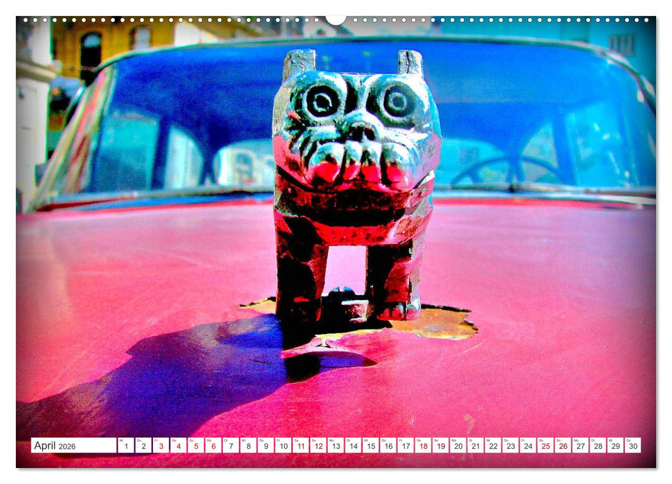Tierische Oldtimer - Markante Kühlerfiguren (CALVENDO Wandkalender 2026)