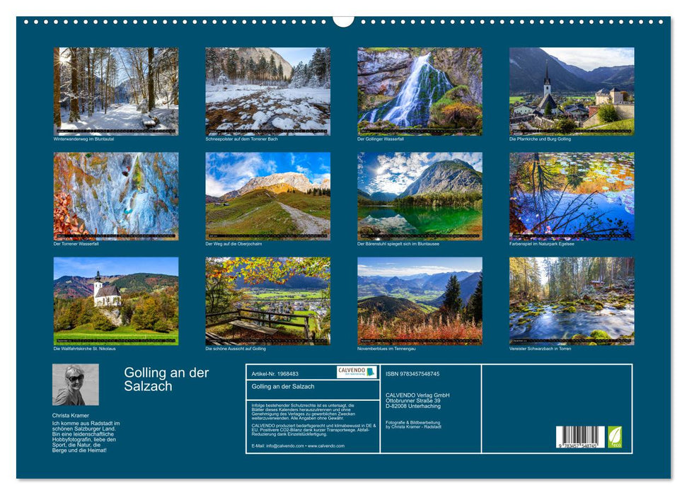 Golling an der Salzach (CALVENDO Wandkalender 2026)