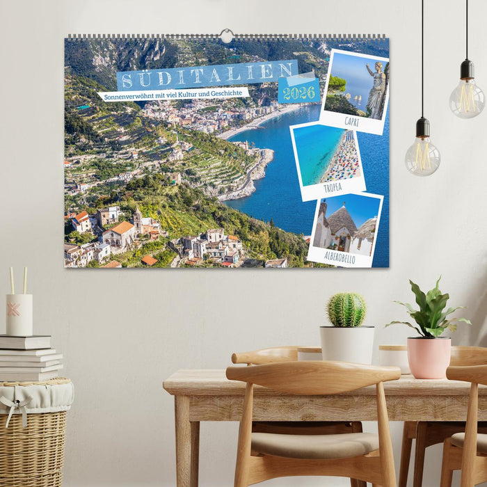 Süditalien - Sonnenverwöhnt mit viel Kultur und Geschichte (CALVENDO Wandkalender 2026)