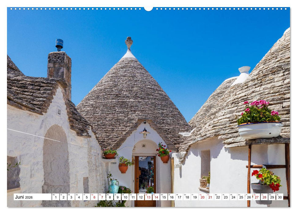 Süditalien - Sonnenverwöhnt mit viel Kultur und Geschichte (CALVENDO Wandkalender 2026)