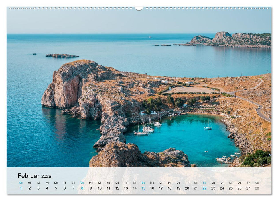 Rhodos - Die Highlights der Insel (CALVENDO Premium Wandkalender 2026)