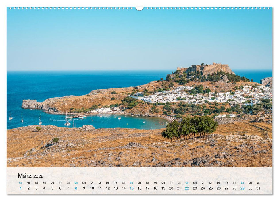 Rhodos - Die Highlights der Insel (CALVENDO Premium Wandkalender 2026)