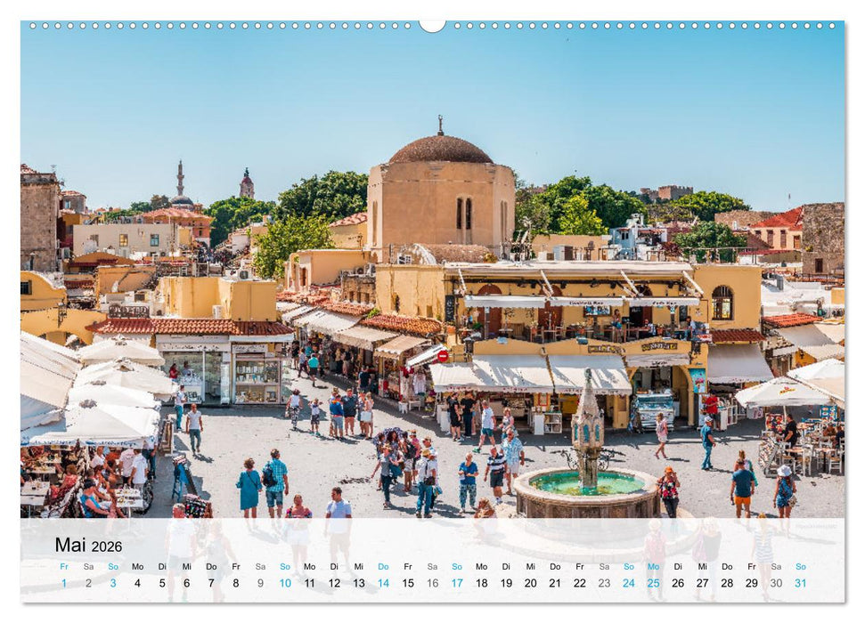 Rhodos - Die Highlights der Insel (CALVENDO Premium Wandkalender 2026)