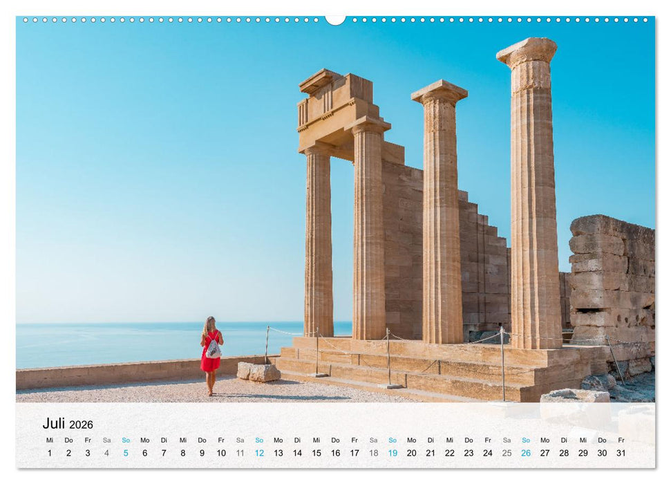 Rhodos - Die Highlights der Insel (CALVENDO Premium Wandkalender 2026)