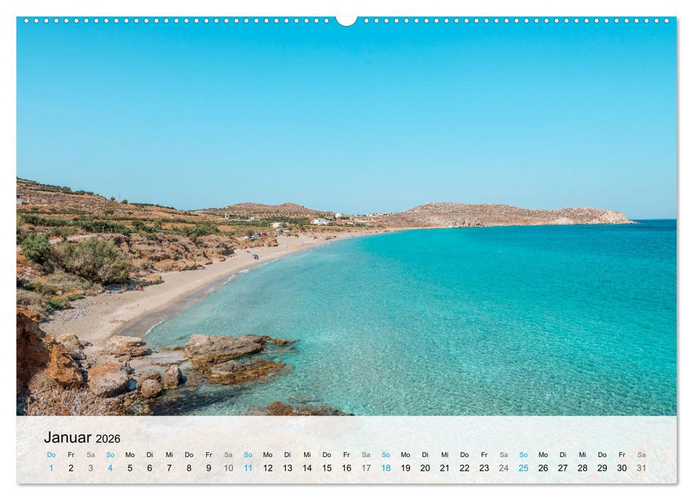Kreta - Die schönsten Strände (CALVENDO Wandkalender 2026)