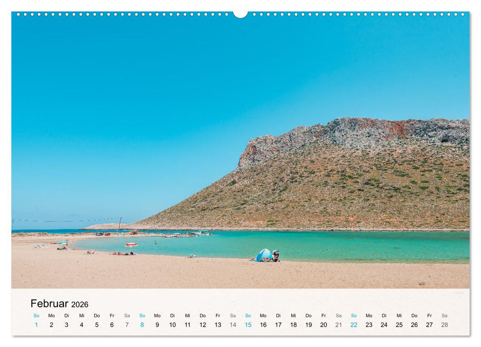 Kreta - Die schönsten Strände (CALVENDO Wandkalender 2026)