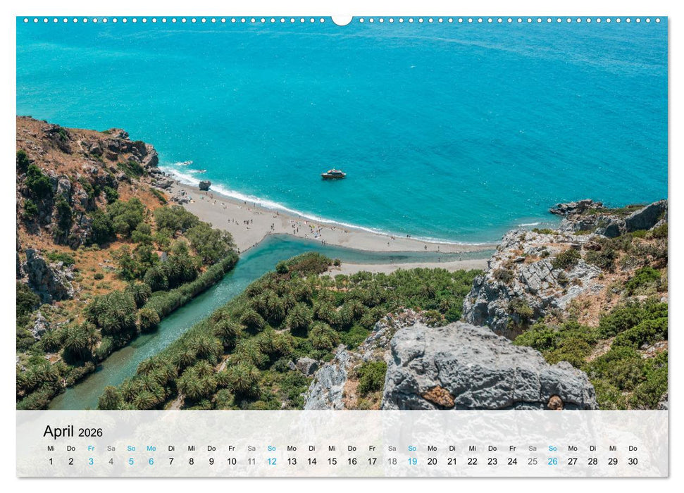 Kreta - Die schönsten Strände (CALVENDO Wandkalender 2026)