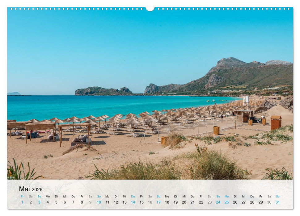Kreta - Die schönsten Strände (CALVENDO Wandkalender 2026)