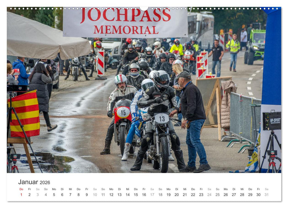 Motorräder am Jochpass (CALVENDO Wandkalender 2026)