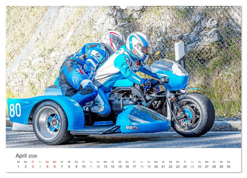 Motorradgespanne am Jochpass (CALVENDO Premium Wandkalender 2026)
