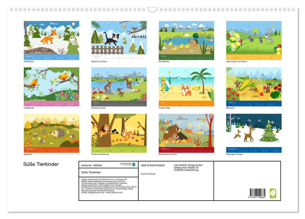 Süße Tierkinder (CALVENDO Wandkalender 2026)