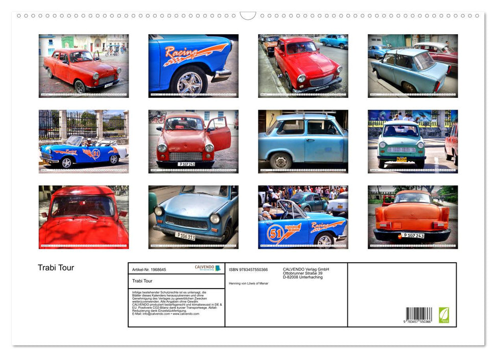 Trabi Tour (CALVENDO Wandkalender 2026)