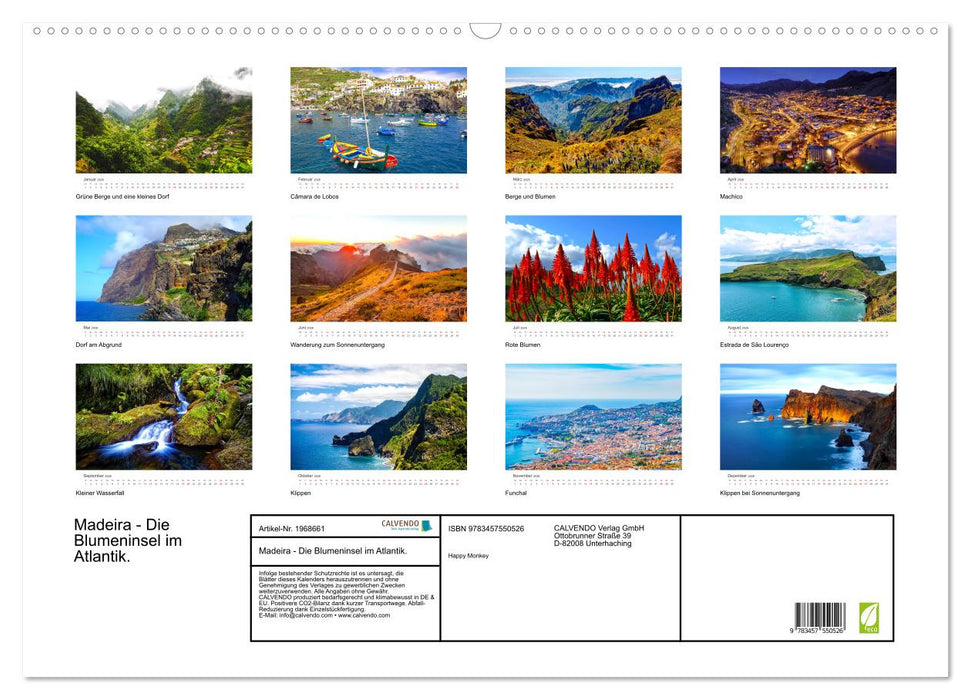 Madeira - Die Blumeninsel im Atlantik. (CALVENDO Wandkalender 2026)